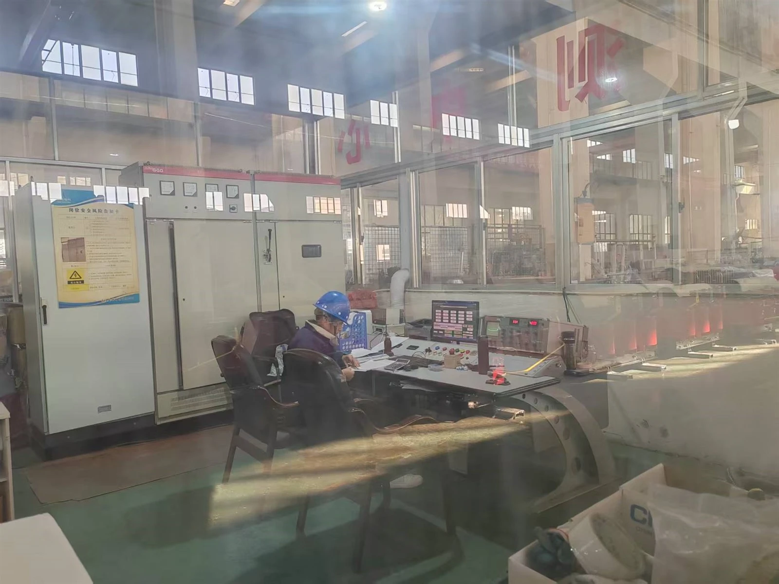 An engineer is reviewing the test data An engineer is reviewing the test data
